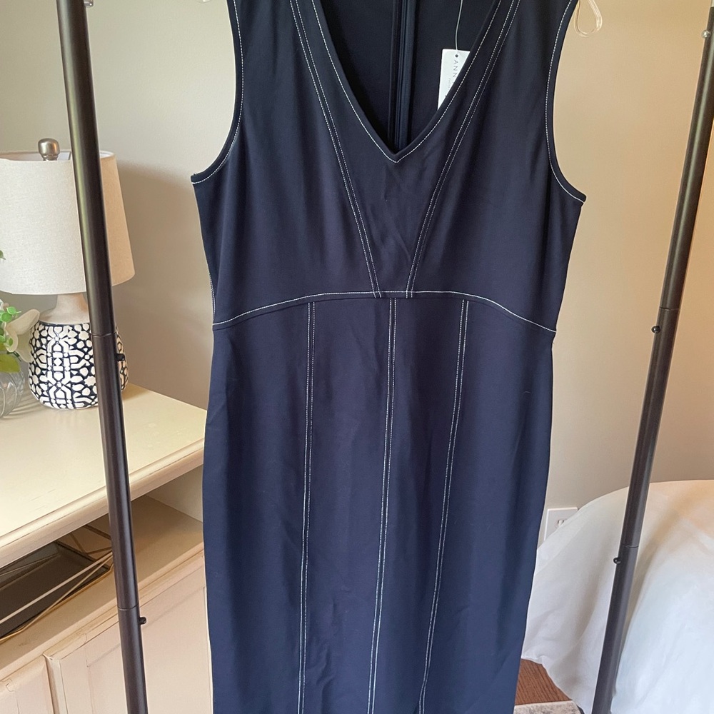 Ann Taylor Factory Blue Sheath Midi Dress